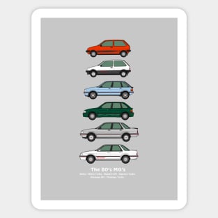 1980's MG classic car collection Sticker